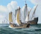Τα πλοία από το πρώτο ταξίδι του Κολόμβου, ήταν το πλοίο Σάντα Μαρία, και το καραβέλες, η Πίντα και η Νίνα